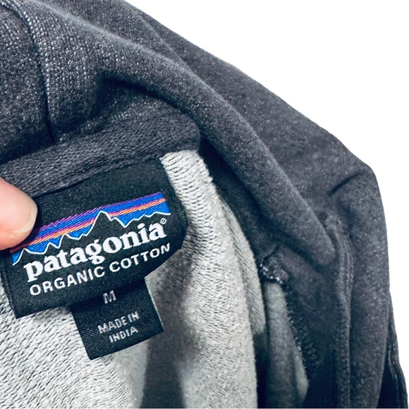 Patagonia Line Logo Midweight Organic Cotton Pullover Hoodie Men medium mountain - Picture 3 of 6